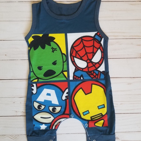 baby superhero romper